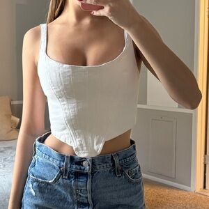 Zara White Corset Top
